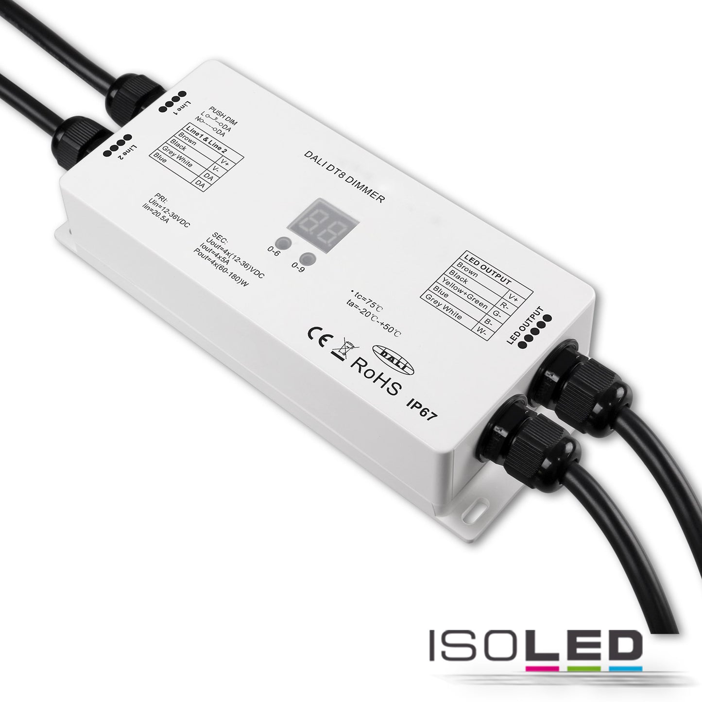 DALI DT81 Adresse Universal Push-Dim PWM-Dimmer IP67