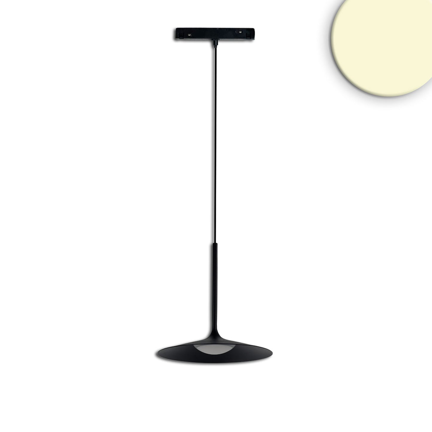 Track48 Hängeleuchte Shade 5,5W, 120°, 48V DC, schwarz, 3000K, DALI dimmbar