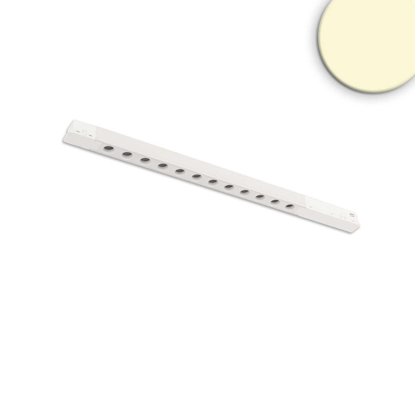 Track48 Leuchte Mini Raster, weiß, 34cm, 12W, 36°, UGR<19, 48V DC, 3000K, CRI90, Line+