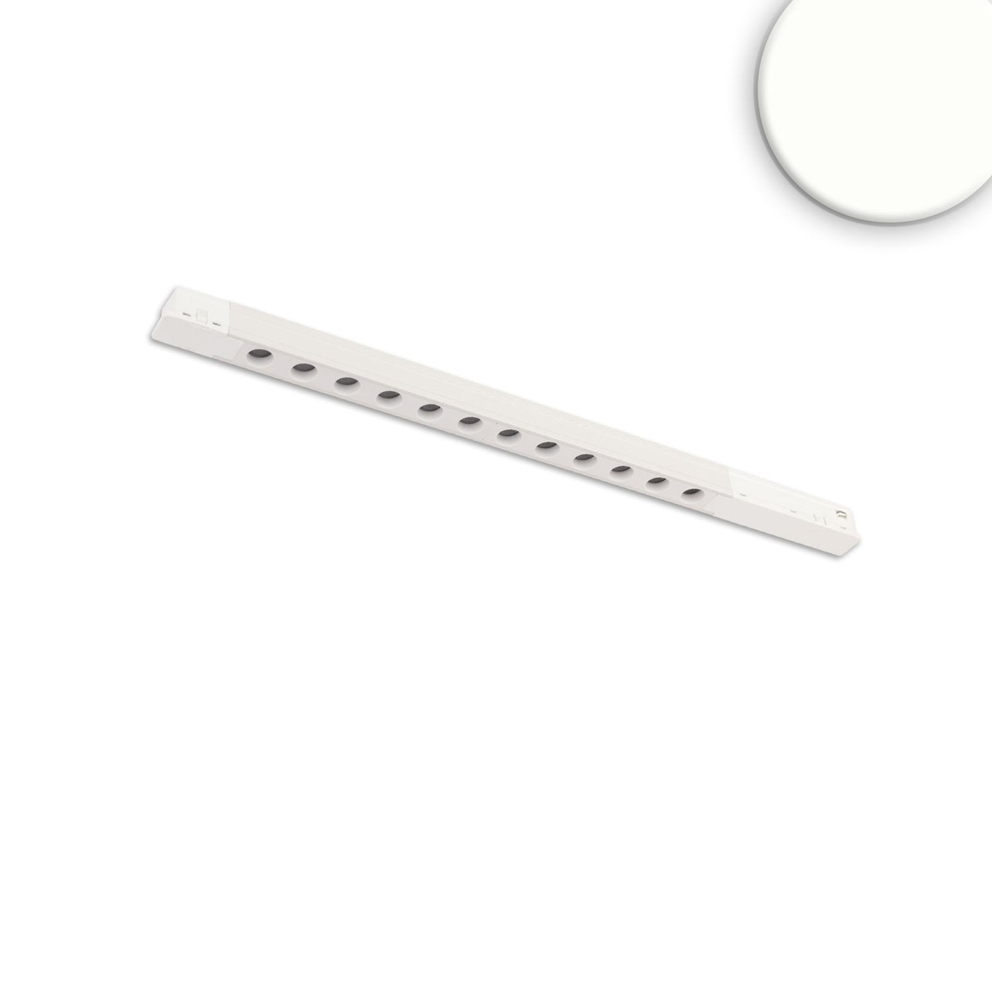 Track48 Leuchte Mini Raster, weiß, 34cm, 12W, 36°, UGR<19, 48V DC, 4000K, CRI90, Line+