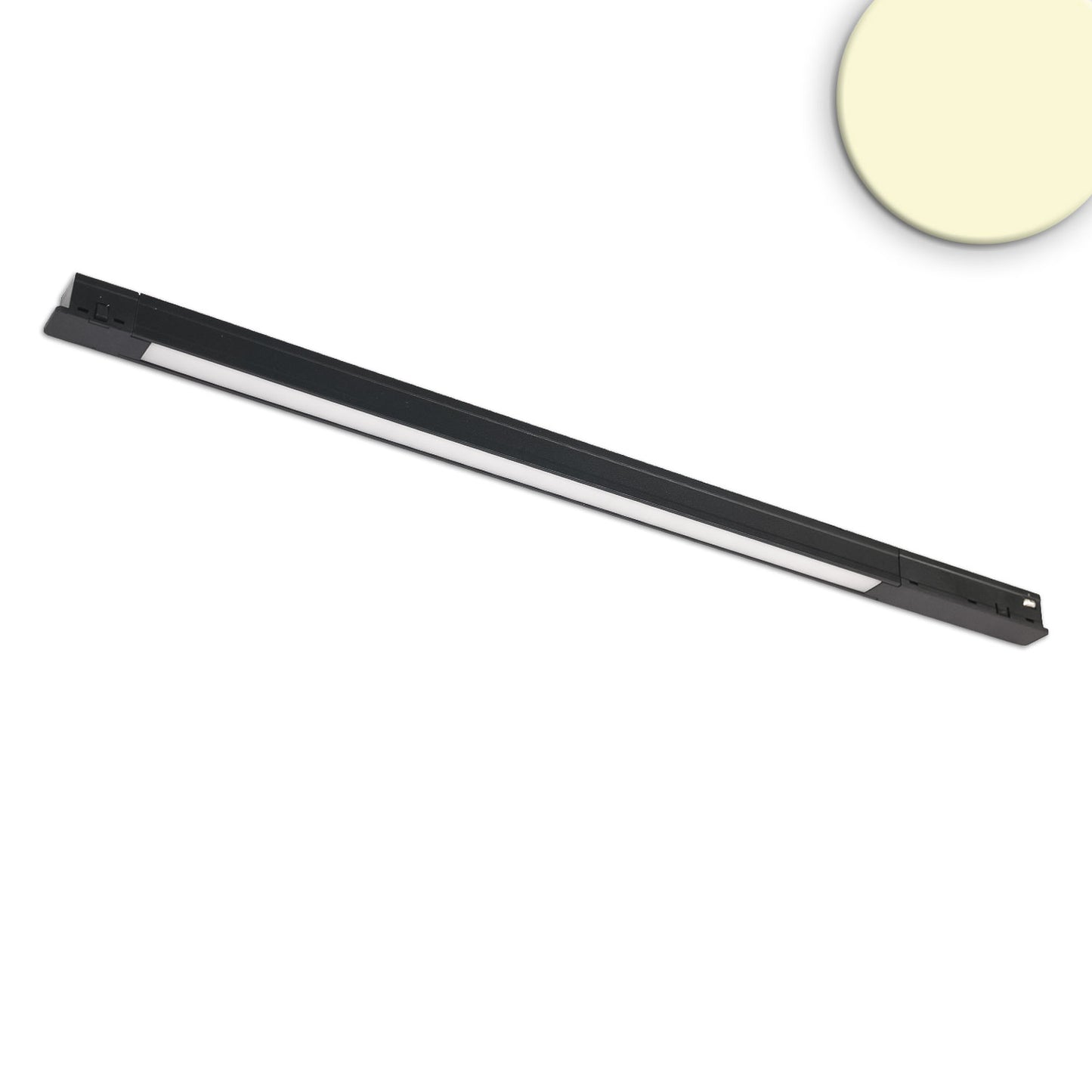 Track48 Leuchte Mini Linear, schwarz, 42cm, 10W, prismatisch, 48V DC, 3000K, CRI90, Line+