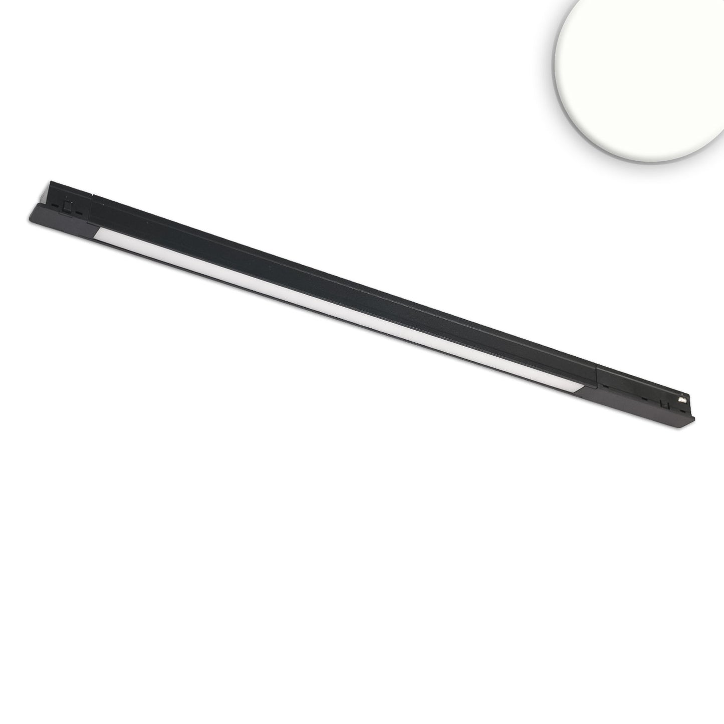 Track48 Leuchte Mini Linear, schwarz, 42cm, 10W, prismatisch, 48V DC, 4000K, CRI90, Line+