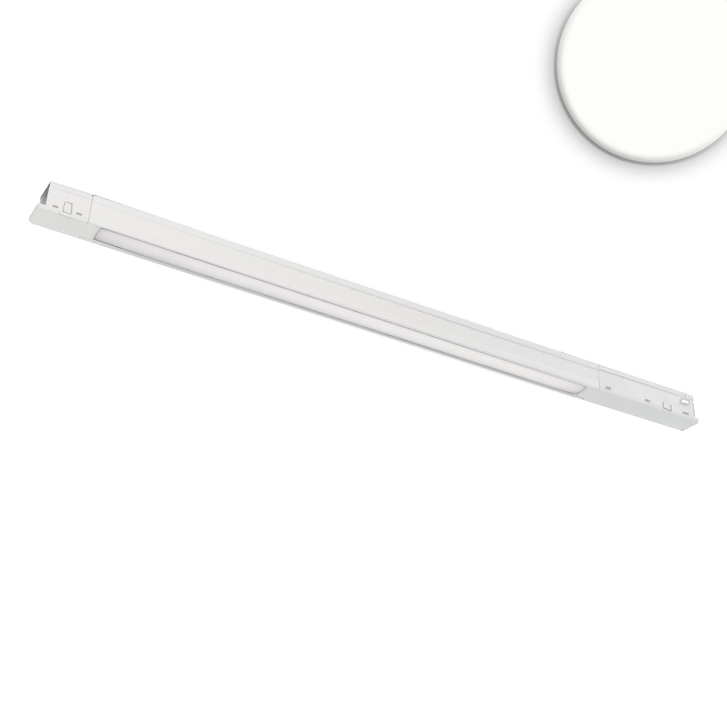 Track48 Leuchte Mini Linear, weiß, 42cm, 10W, prismatisch, 48V DC, 4000K, CRI90, Line+