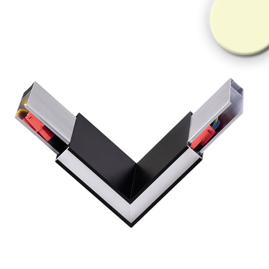 Eckverbinder 90° prismatisch für Hängeleuchte Linear Up&Down, 3W, schwarz, warmweiß - Lumimatic