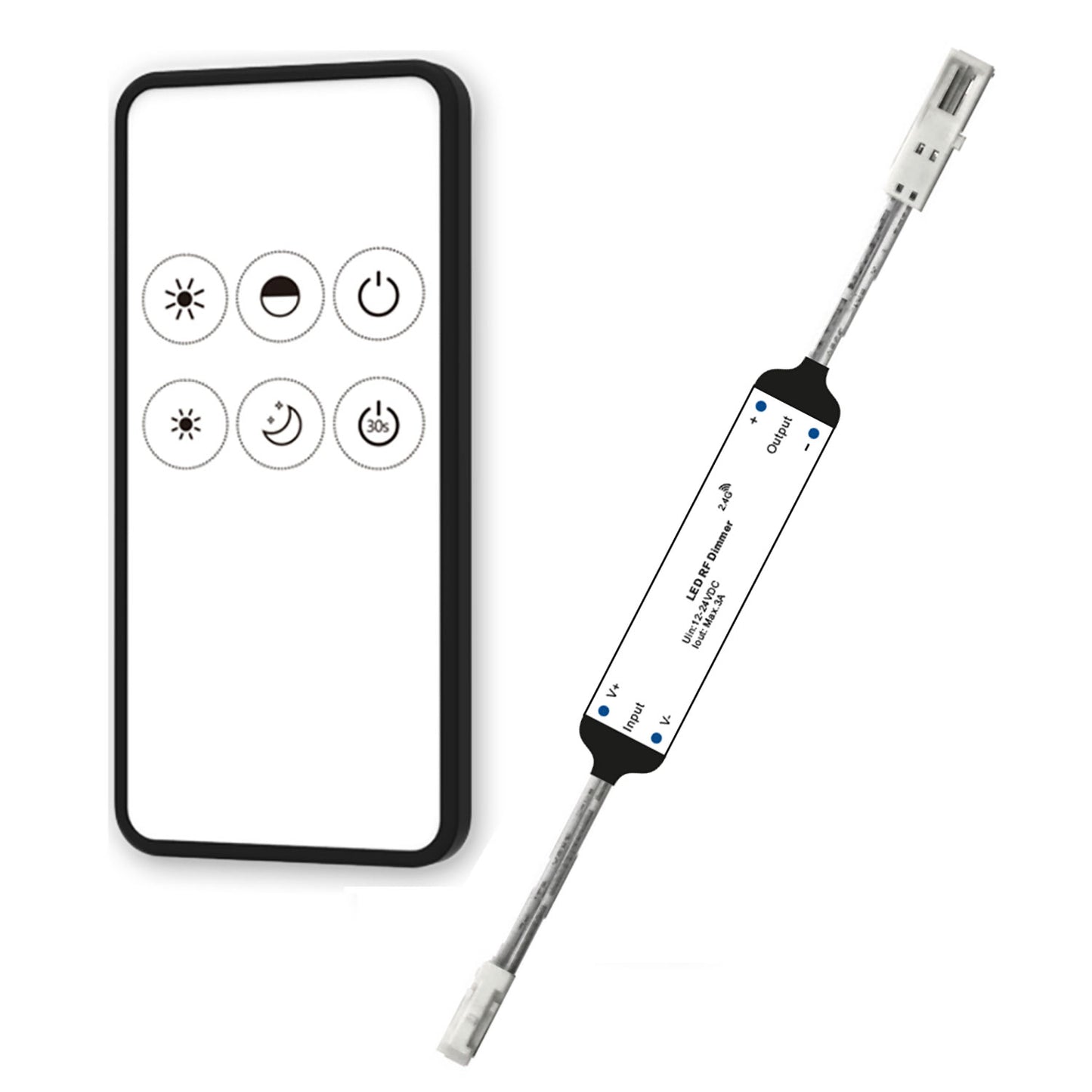 LED Funk PWM-Dimmer MiniAMP inkl. Fernbedienung, 12-24V DC, 3A - Lumimatic