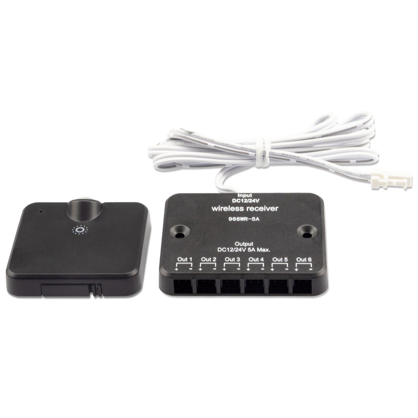 MiniAMP LED Touch/Funk PWM-Dimmer mit PIR Sensor, 1 Kanal, 12-24V DC 5A, inkl. Funktaster - Lumimatic