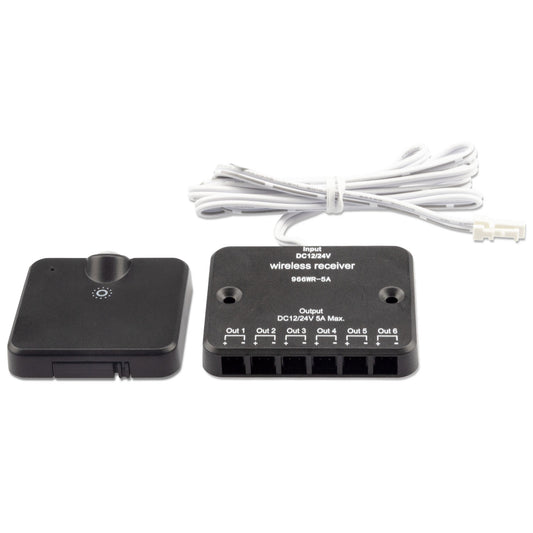 MiniAMP LED Touch/Funk PWM-Dimmer mit PIR Sensor, 1 Kanal, 12-24V DC 5A, inkl. Funktaster - Lumimatic