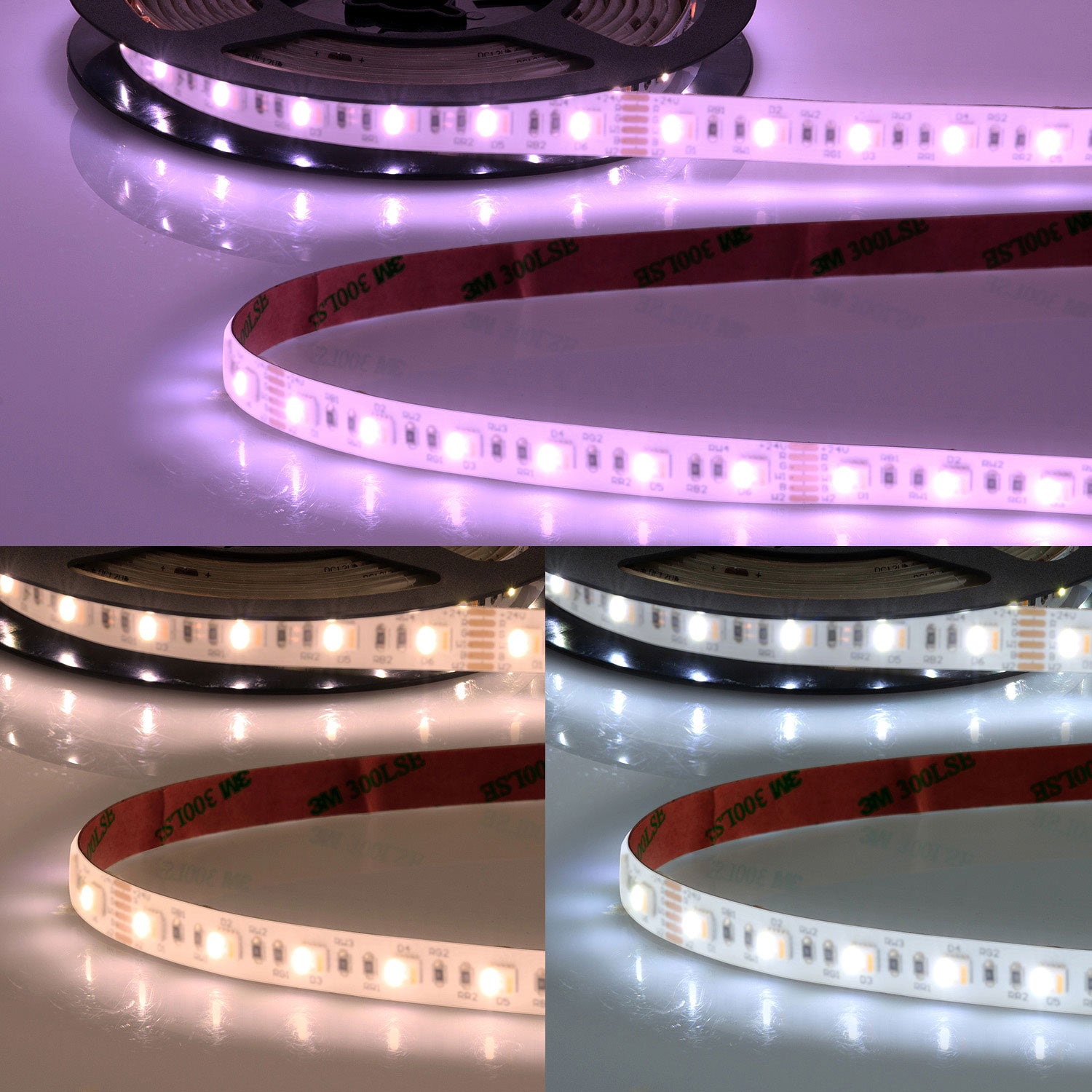 LED AQUA RGB+WW+KW CCT Flexband, 24V DC, 20W, IP68, 5in1 Chip, 5m Rolle, 60 LED/m - Lumimatic