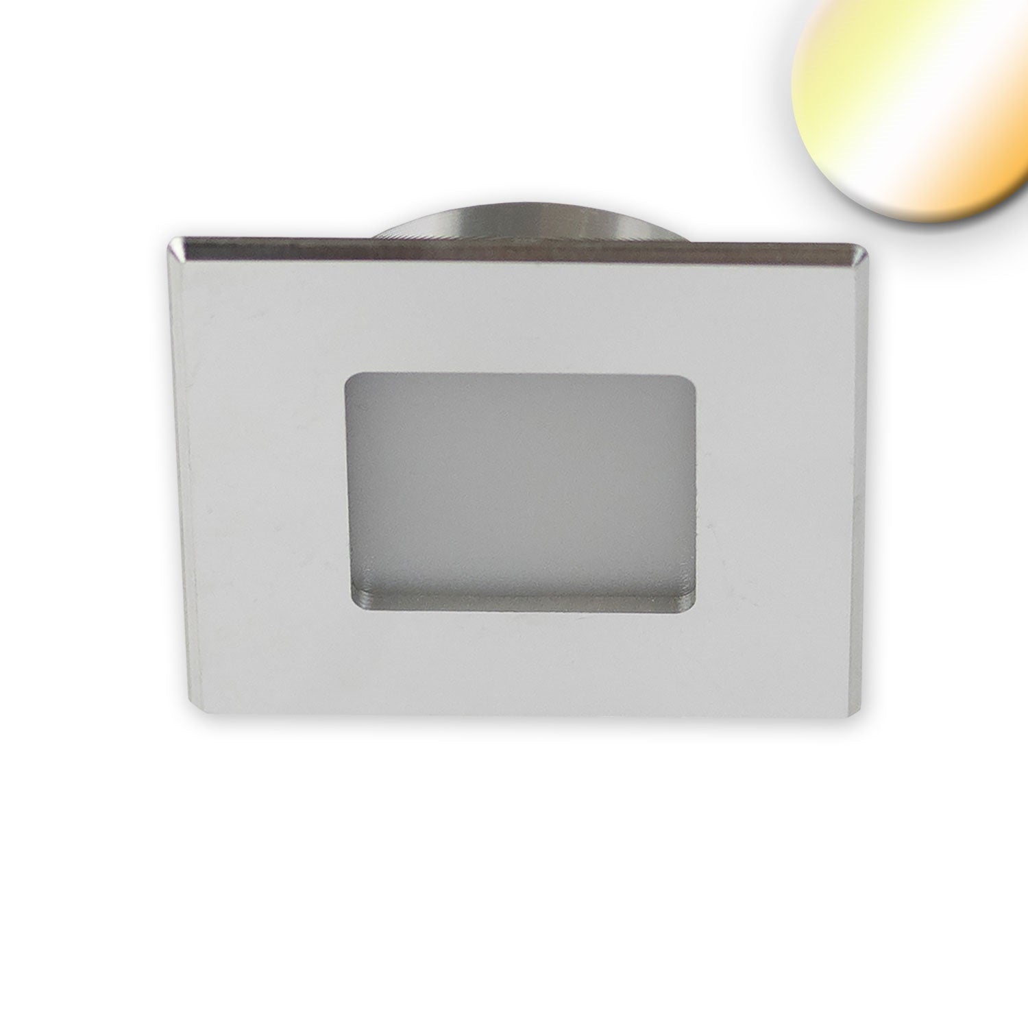 LED Möbeleinbaustrahler MiniAMP ALU gebürstet, eckig, 3W, 120°, 24V DC weißdynamisch 1900-5000K - Lumimatic