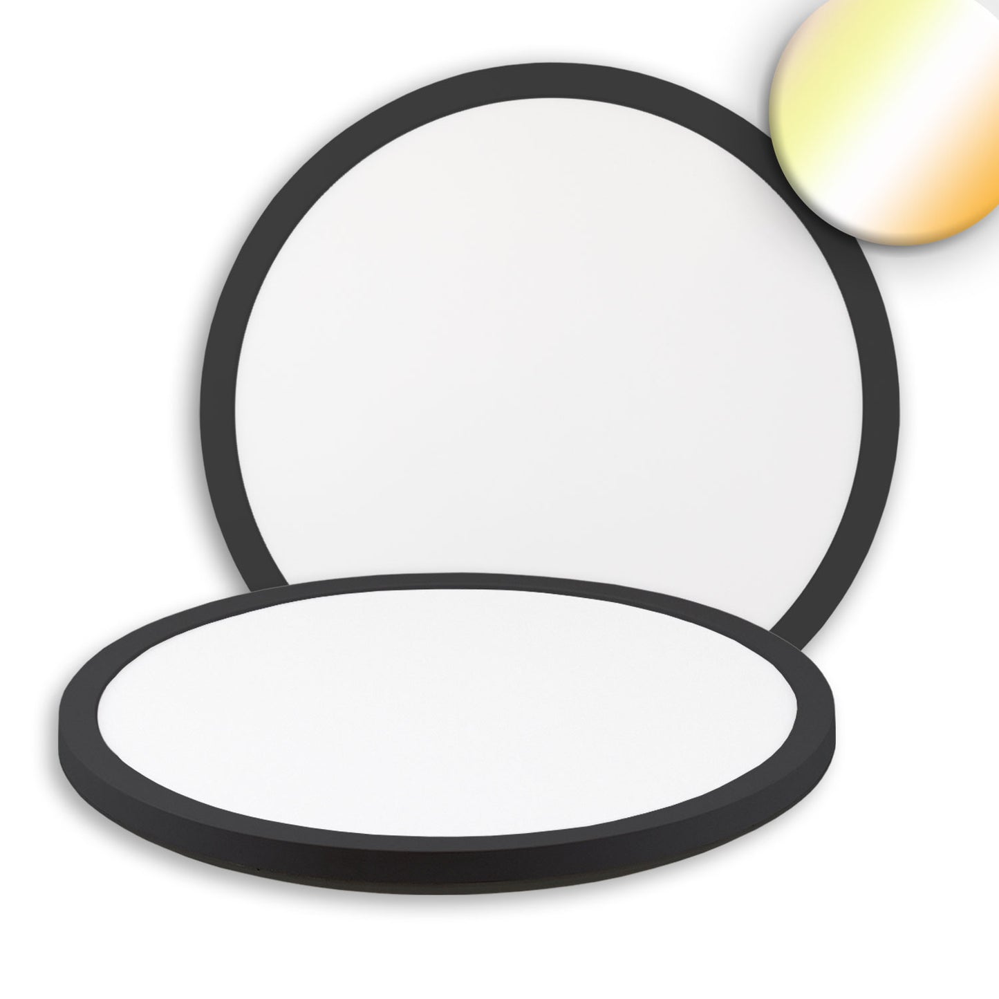 LED Deckenleuchte Slim400 PRO, 25W, schwarz, rund, IP44, DN400, 3000|4000|5000K, Up&Down