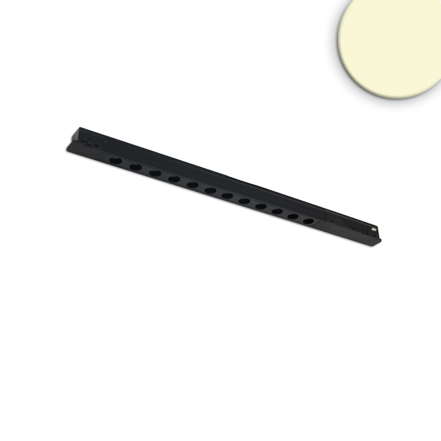 Track48 Leuchte Mini Raster, schwarz, 34cm, 12W, 36°, UGR<19, 48V DC, 3000K, CRI90, Line+